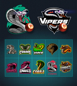 矢量蛇形创意图标系列