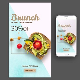 西餐简餐吐司海报