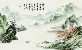 水墨山水装饰画