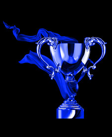 企业奖杯 蓝色