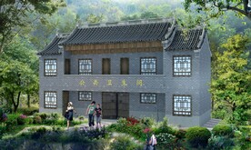 二层建筑模型 全套PS后期文件