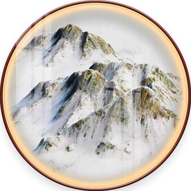 新中式圆形装饰画图片