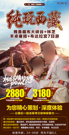 藏缘全景7天6晚旅游海报