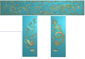 龙凤呈祥 椭圆 大门竖龙凤