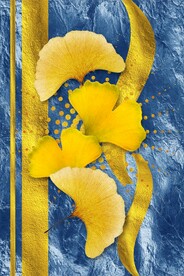 银杏叶抽象艺术画