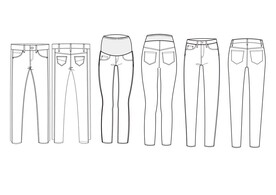 服装设计裤装线稿全集 下