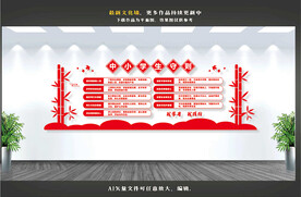 中小学生守则文化墙