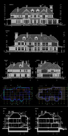 国外别墅建筑CAD施工图