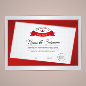 优秀员工颁奖荣誉证书模板设计