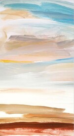 北欧风抽象水彩油画玄关装饰画