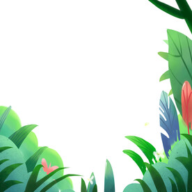 盛夏植物树木边框元素