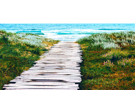 客厅装饰油画海边风景