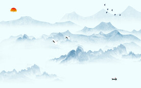 中式现代新背景墙 TIF分层