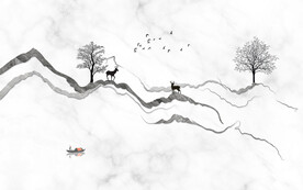 大理石电视背景墙