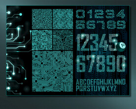 矢量集成电路与字体创意设计