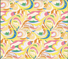 大牌花型 手绘花 数码印花