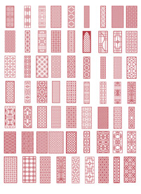 中式古典门窗图案