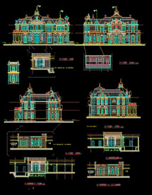 欧式大理石别墅CAD设计图纸