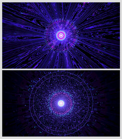 抽象动态动画像素彩色分形视频