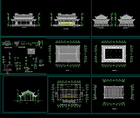 道家仿古建筑大殿建施图
