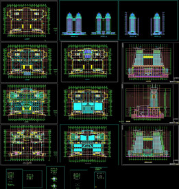 双子塔综合大楼施工图 