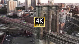 航拍跨海大桥上车流