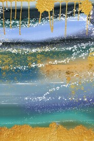 高端抽象水彩洒金