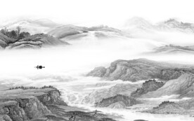 人气意境新款山水 文件分层 