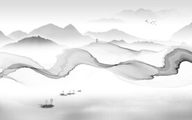 人气 高端新款山水 文件分层 