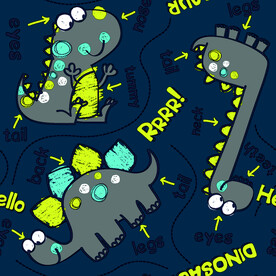 卡通 恐龙 涂鸦 秋款