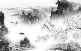 灰色新款山水 文件分层 