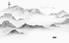 爆款风景新款山水 文件分层 