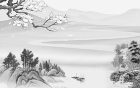 新款风景新款山水 文件分层 