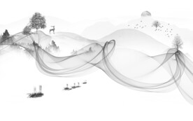 极简大气意境山水 文件分层 