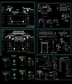 藏区大门施工图