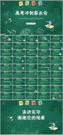 黑板风高考冲刺家长会PPT模板