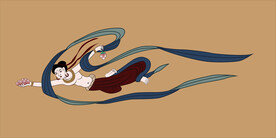 敦煌莫高窟329窟初唐献花飞天