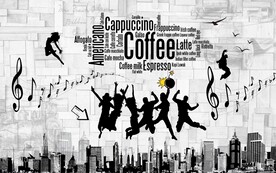 复古青春英文背景墙