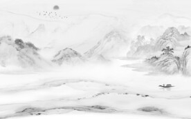 爆款山水简约新画 文件分层画