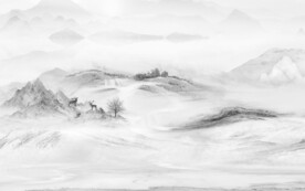 最新山水现代新画 文件分层画