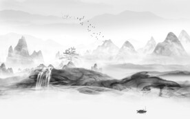 新品 山水现代新画 文件分层画