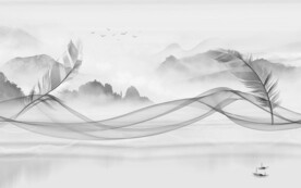 意境山水现代新画 文件分层画