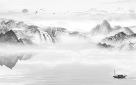 大气新山水高清画 文件分层画