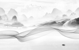 高清 新山水意境画 文件分层画