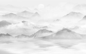 别墅新简约山水画 文件分层画