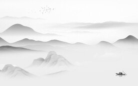 客厅新爆款山水画 文件分层画