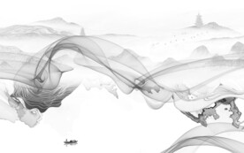 人气 高清新山水画 文件分层画