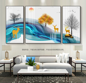 现代简约客厅装饰画沙发背景画