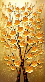 发财树 装饰画 晶瓷画