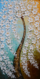 发财树 装饰画 晶瓷画